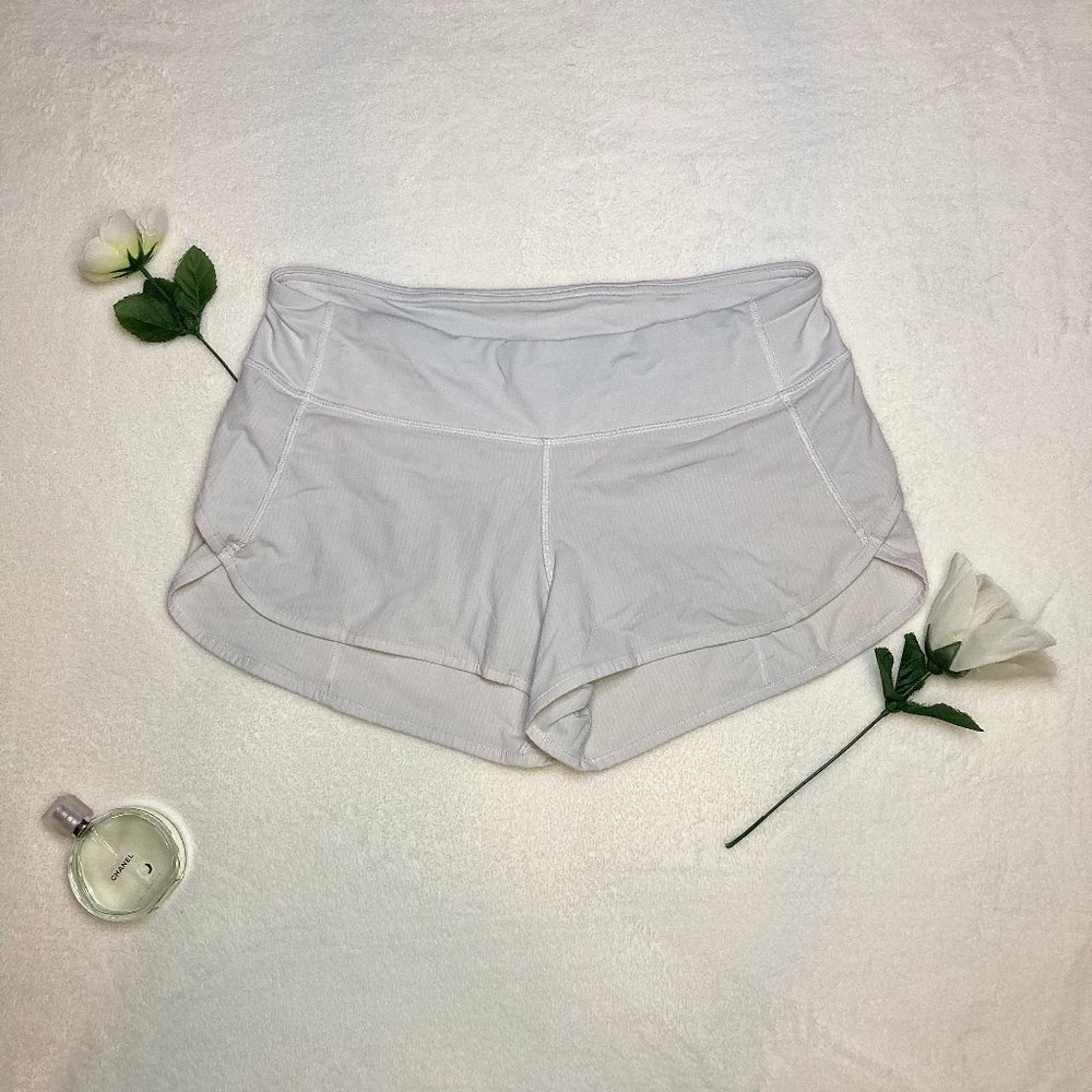 Lululemon White Speed Shorts
